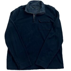 Banana Republic Men’s 1/4 Zip Collared Long Sleeve Blue Pullover Sweatshirt L